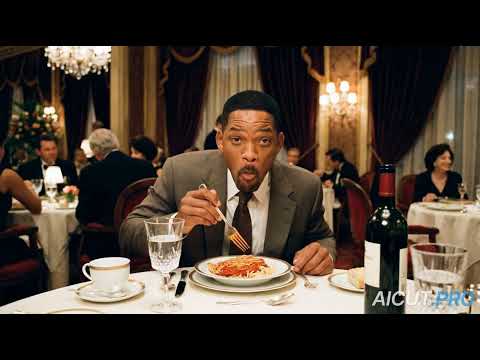 AI depiction of Will Smith eating spaghetti, 2026 example by aicut